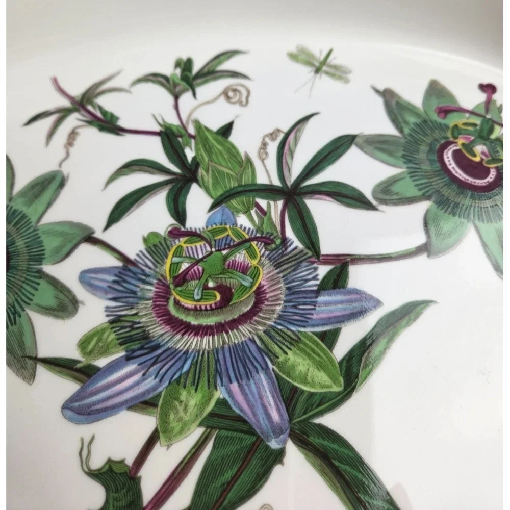 Portmeirion Botanic Garden Oval Casserole Dish Blue Passion Flower, GORGEOUS!